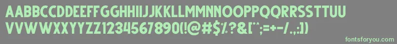 Gutter Regular Font – Green Fonts on Gray Background