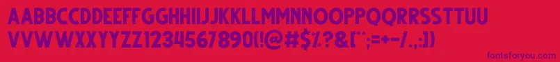 Gutter Regular Font – Purple Fonts on Red Background