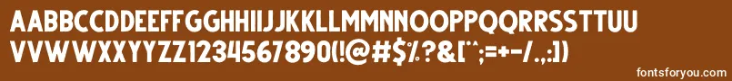 fuente Gutter Regular – Fuentes Blancas Sobre Fondo Marrón