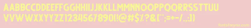 En savoir plus sur la police Gutter Regular Police Gutter Regular – polices jaunes sur fond rose