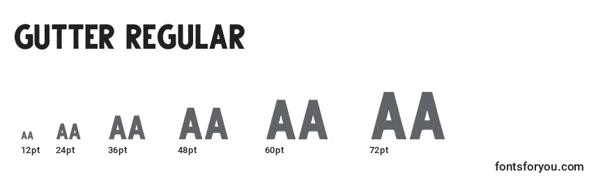 Gutter Regular Font Sizes