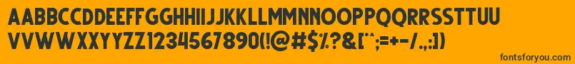 Gutter Regular-fontti – mustat fontit oranssilla taustalla