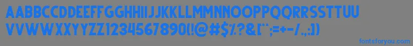 Więcej informacji o czcionce Gutter Regular Czcionka Gutter Regular – niebieskie czcionki na szarym tle