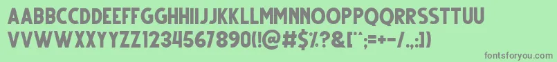 Police Gutter Regular – polices grises sur fond vert
