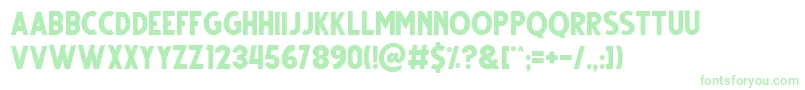 Gutter Regular Font – Green Fonts on White Background