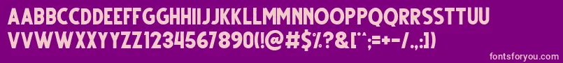 Gutter Regular Font – Pink Fonts on Purple Background