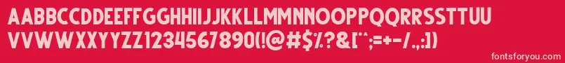 Saiba mais sobre a fonte Gutter Regular Fonte Gutter Regular – fontes rosa em um fundo vermelho