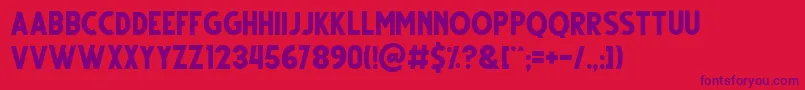 Gutter Regular Font – Purple Fonts on Red Background