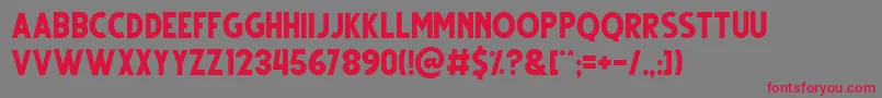 Gutter Regular Font – Red Fonts on Gray Background