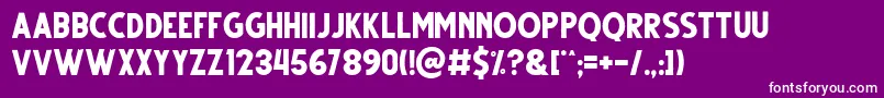 Gutter Regular Font – White Fonts on Purple Background
