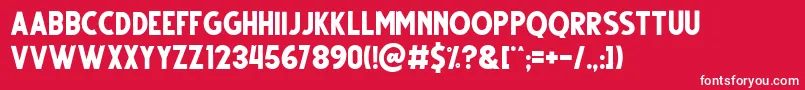 Gutter Regular Font – White Fonts on Red Background