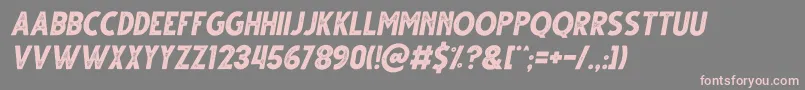Gutter Rust Italic Font – Pink Fonts on Gray Background