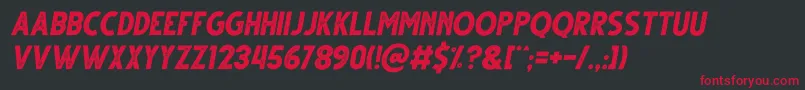 Gutter Rust Italic Font – Red Fonts on Black Background