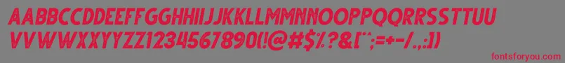 Gutter Rust Italic Font – Red Fonts on Gray Background