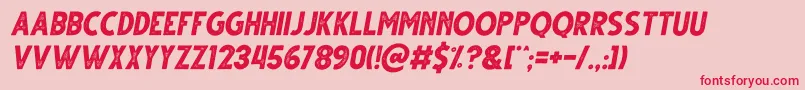 Gutter Rust Italic Font – Red Fonts on Pink Background