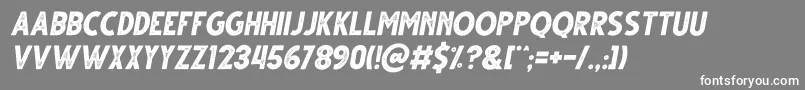 Gutter Rust Italic Font – White Fonts on Gray Background