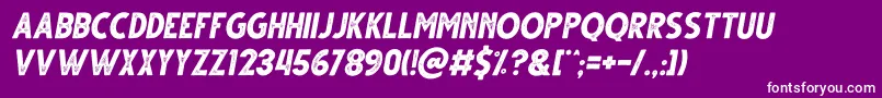 Gutter Rust Italic Font – White Fonts on Purple Background