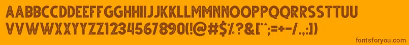 Gutter Rust Font – Brown Fonts on Orange Background
