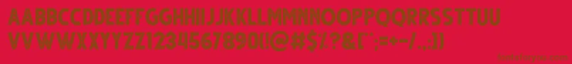 Gutter Rust Font – Brown Fonts on Red Background