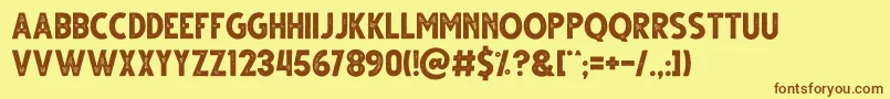 Gutter Rust Font – Brown Fonts on Yellow Background
