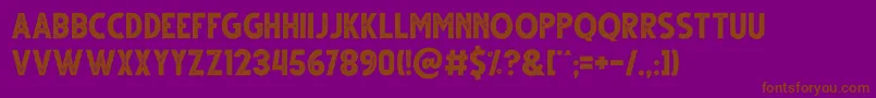 Czcionka Gutter Rust – brązowe czcionki na fioletowym tle