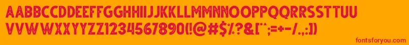 Gutter Rust-fontti – punaiset fontit oranssilla taustalla