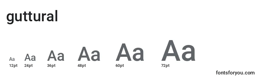 Guttural (128767) Font Sizes