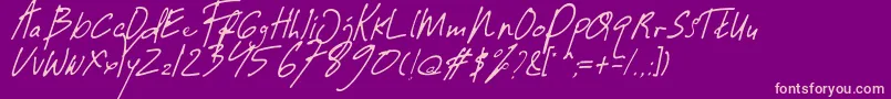 Guwatel Thin Font – Pink Fonts on Purple Background