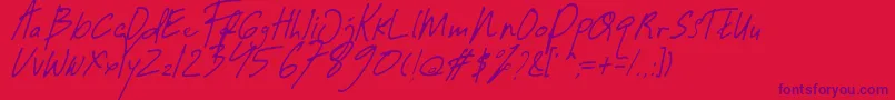 Guwatel Thin Font – Purple Fonts on Red Background