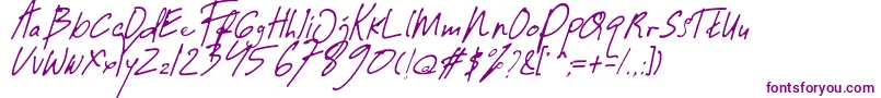 Guwatel Thin Font – Purple Fonts on White Background