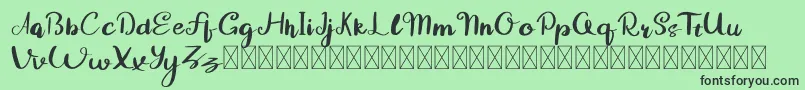 Guyona Font – Black Fonts on Green Background