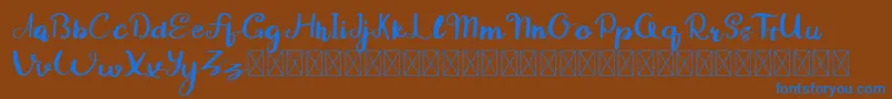 Guyona Font – Blue Fonts on Brown Background