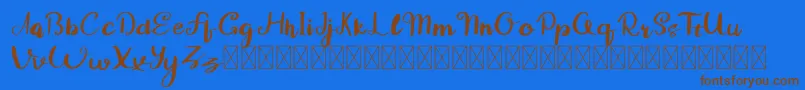 Guyona Font – Brown Fonts on Blue Background