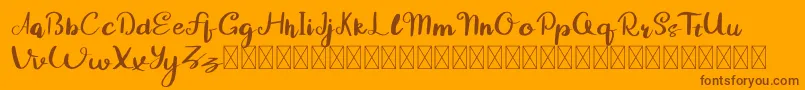 Guyona Font – Brown Fonts on Orange Background