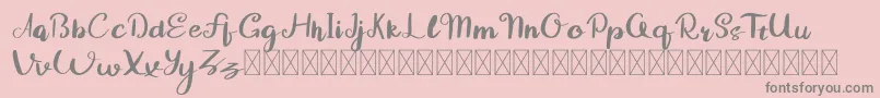 Guyona Font – Gray Fonts on Pink Background