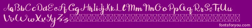 Guyona Font – Pink Fonts on Purple Background