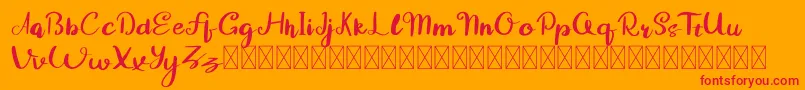 Guyona Font – Red Fonts on Orange Background