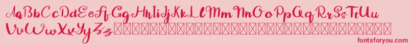 Guyona-Schriftart – Rote Schriften auf rosa Hintergrund