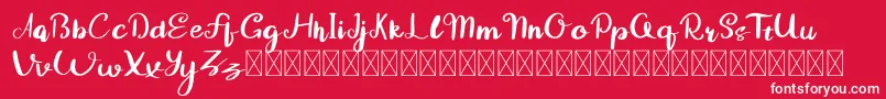 Guyona Font – White Fonts on Red Background