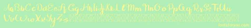 Guyona-Schriftart – Gelbe Schriften auf grünem Hintergrund