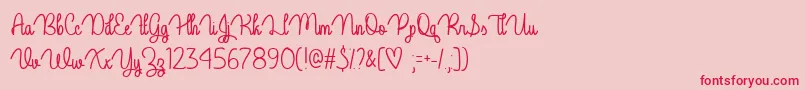 Guys My Age   Font – Red Fonts on Pink Background