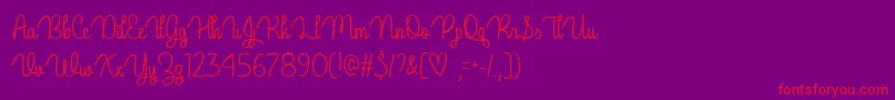 Lisätietoja Guys My Age -fontista Guys My Age -fontti – punaiset fontit violetilla taustalla