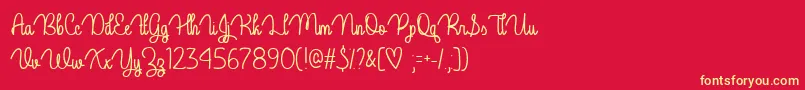 Guys My Age   Font – Yellow Fonts on Red Background
