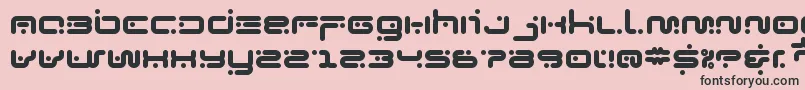 gymnast Font – Black Fonts on Pink Background