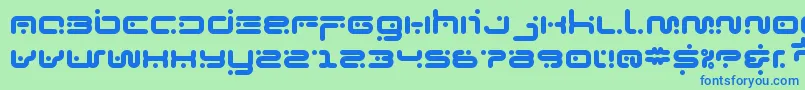 gymnast Font – Blue Fonts on Green Background