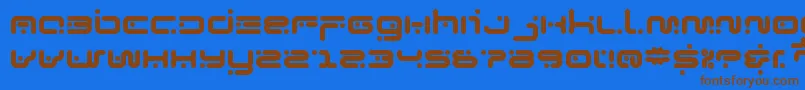 gymnast Font – Brown Fonts on Blue Background