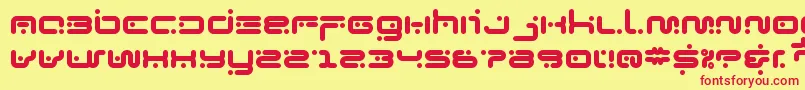 gymnast Font – Red Fonts on Yellow Background