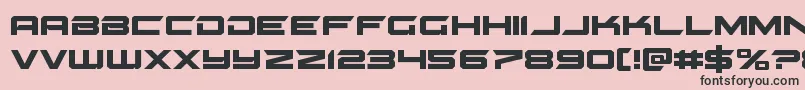 フォントgypsykiller – ピンクの背景に黒い文字