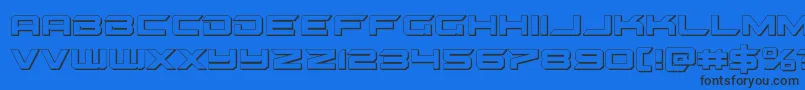 gypsykiller3d Font – Black Fonts on Blue Background