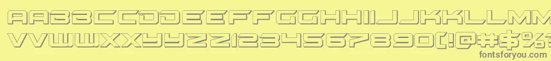 gypsykiller3d Font – Gray Fonts on Yellow Background